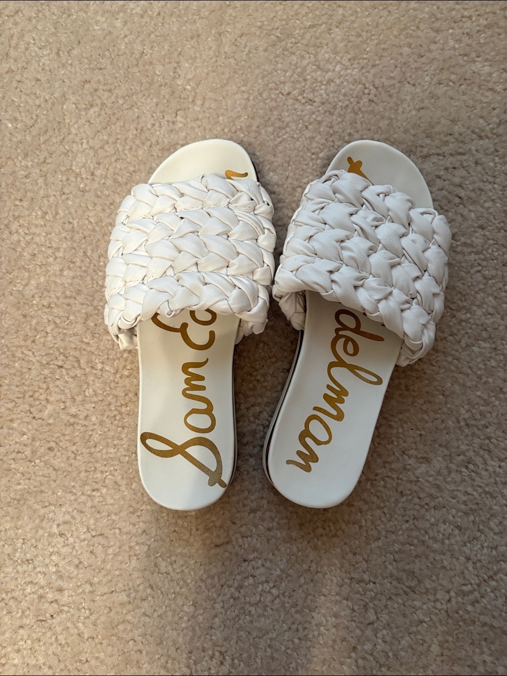 Sam Edelman White Braided Slide Sandals - Picture 6 of 6